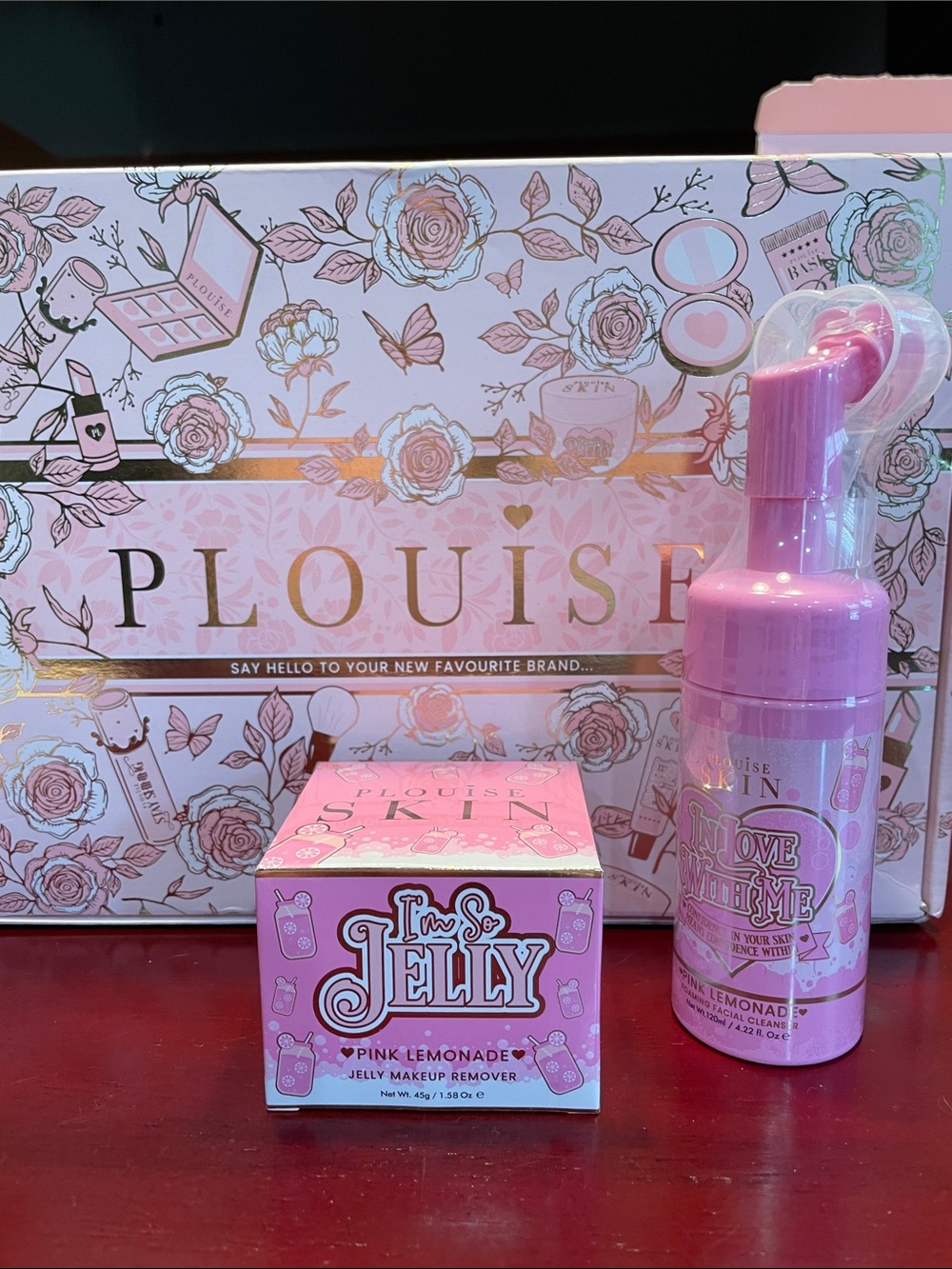 Plouise Pink Bath & Body Jelly Makeup Remover and Foaming Cleanser Duo
